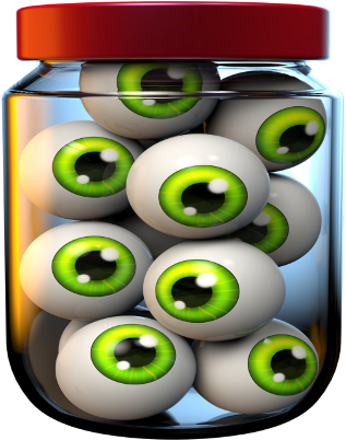 Jar Of Eyeballs Clipart (480x480), Png Download