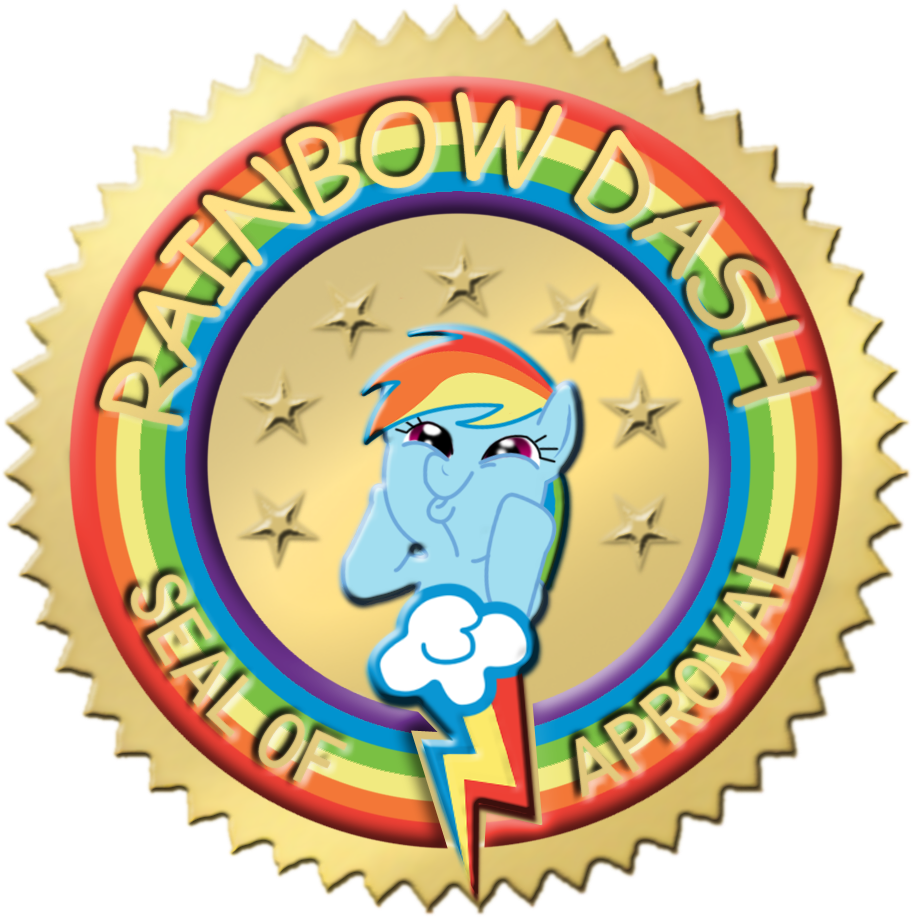 , 130672959980 ) - Mlp Rainbow Dash Approves (1000x1000), Png Download
