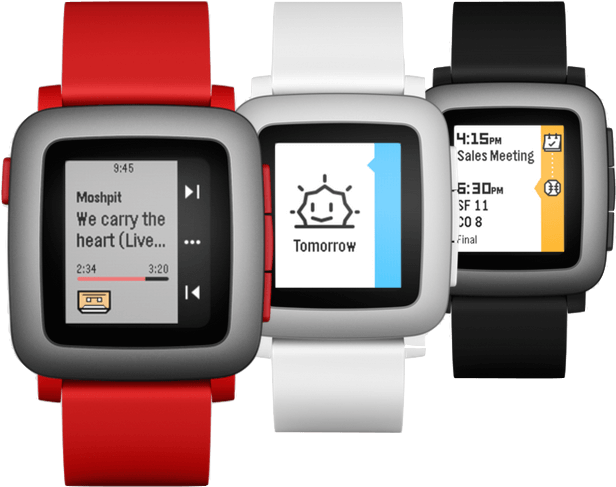 Although We Do Not Have Alternative Watchbands Designed - Pebble Time Smart Watch Black Smartwatches (636x511), Png Download