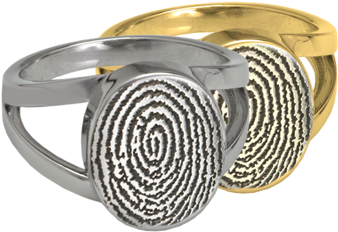 Kin & Pebble - Pet Print Jewelry: "v" Ring With Actual Noseprint (500x500), Png Download