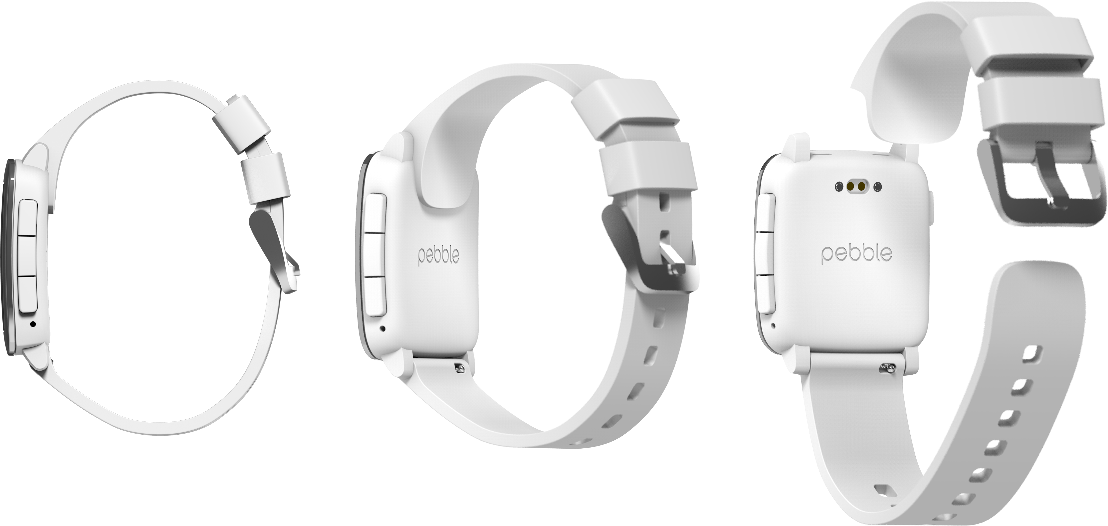An Example Of A Pebble Smartstrap On The Pebble Time - Pebble Time (4319x2015), Png Download