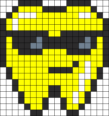 Gold Tooth Perler Perler Bead Pattern / Bead Sprite - Картинки По Клеточкам Средние (379x400), Png Download