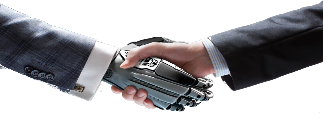 04 Apr Robotic Process Automation - Robot And Human Hand Shake Png (1281x582), Png Download