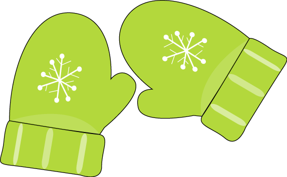 Glove Clipart Cute - Mitten Clipart (573x354), Png Download