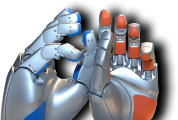 Robot Hand - Motion Control (500x243), Png Download