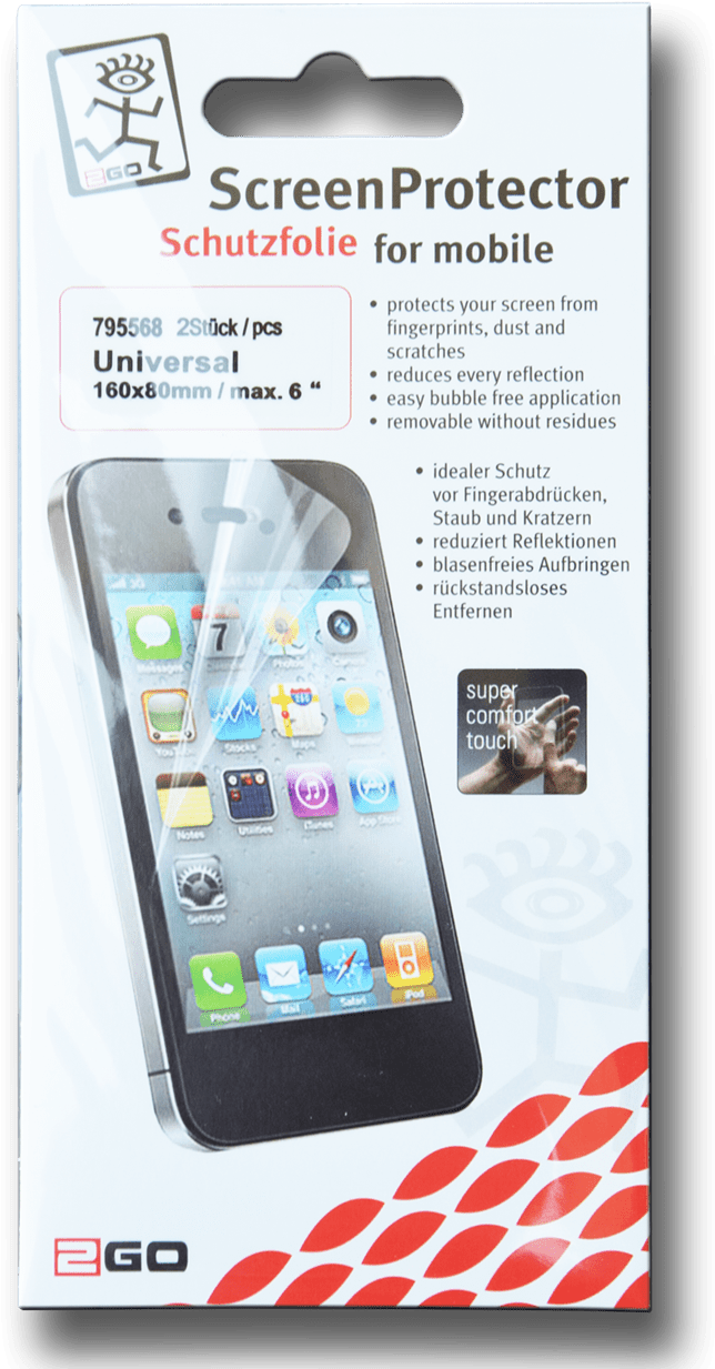 Universal Screenprotector - Pu2 - Iphone (1280x1280), Png Download