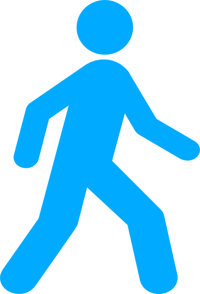 Original Png Clip Art File Walking Man Blue Svg Images (402x592), Png Download