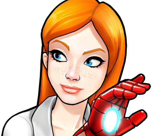 Pepper Potts Rank 1 Icon - Pepper Potts Comic Png (508x452), Png Download
