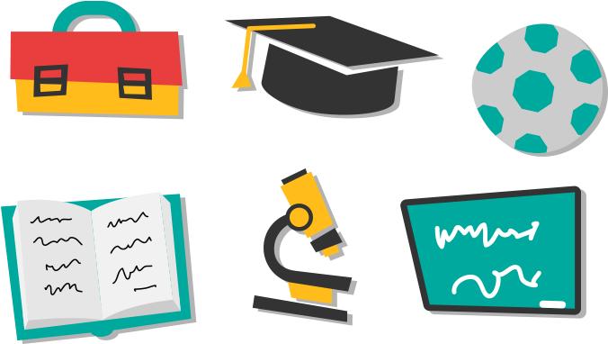 School Icon Vector Png - Accessories Vector Png (1200x628), Png Download