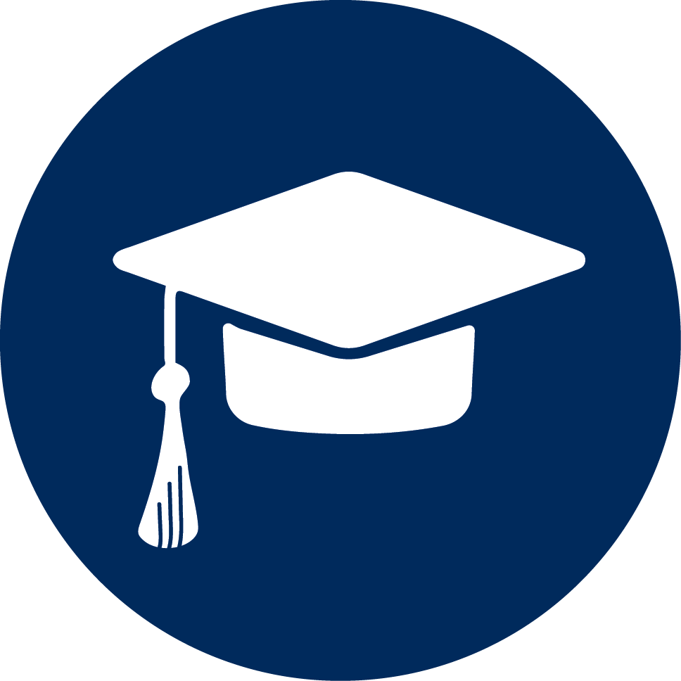 Download Graduate School Icon University Icon Blue PNG Image with No