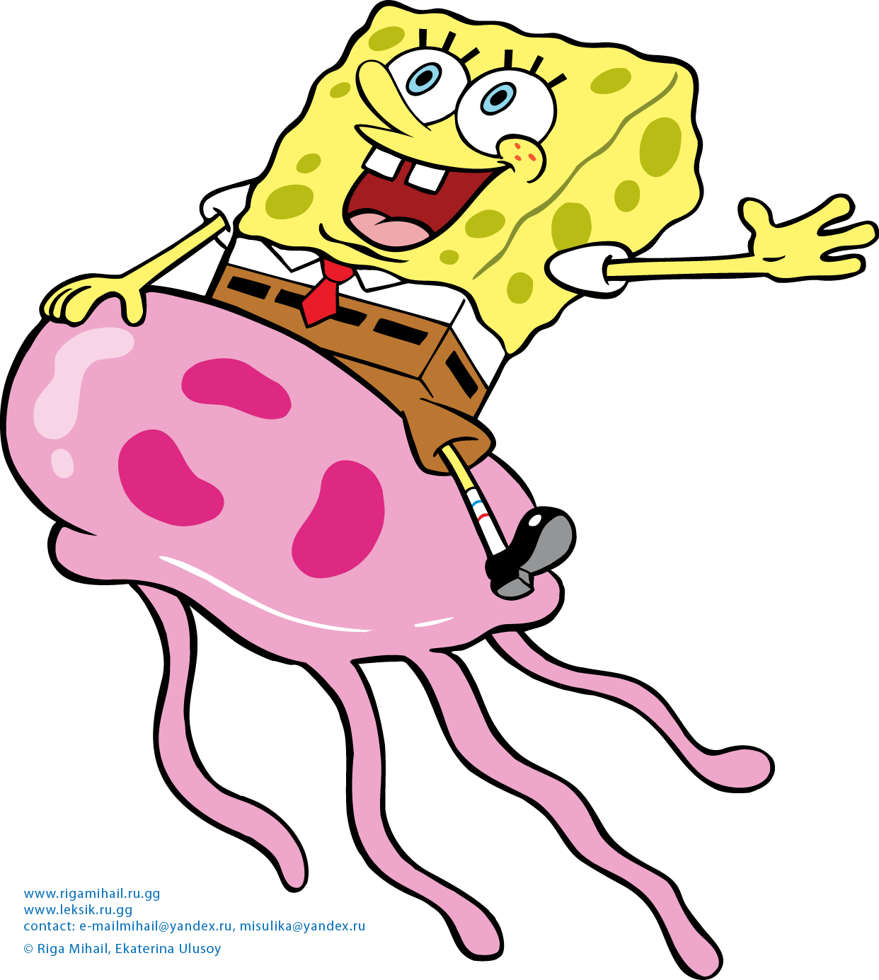 Picture Library Download Spongebob Squarepants Supersponge - Spongebob Jellyfish Png (1242x1385), Png Download