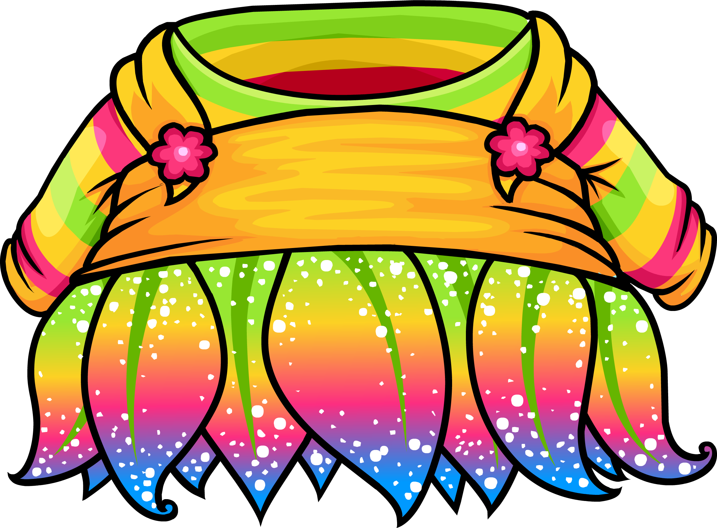 Technicolor Fairy Dress Icon (2333x1720), Png Download