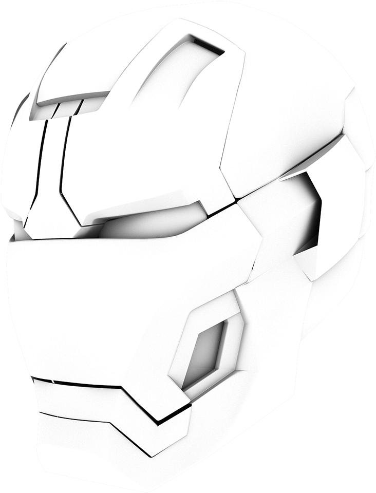 Iron Man Helmet Drawing Tutorial - Iron Man 3 Helmet Drawing (1400x1050), Png Download