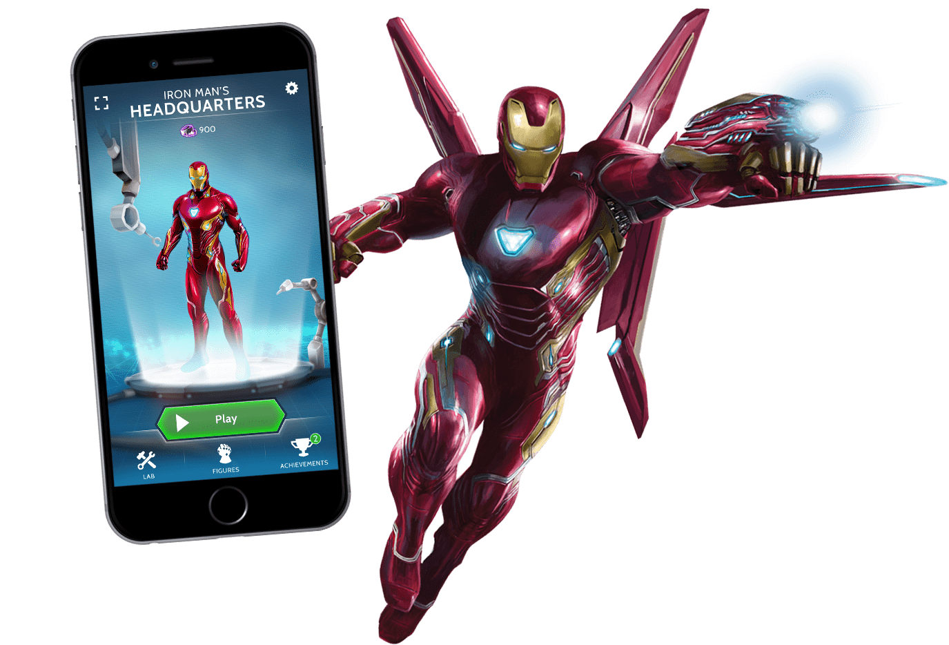 Update Your Virtual Iron Man Suit Using Vibranium Collected - Action Figure (1375x934), Png Download