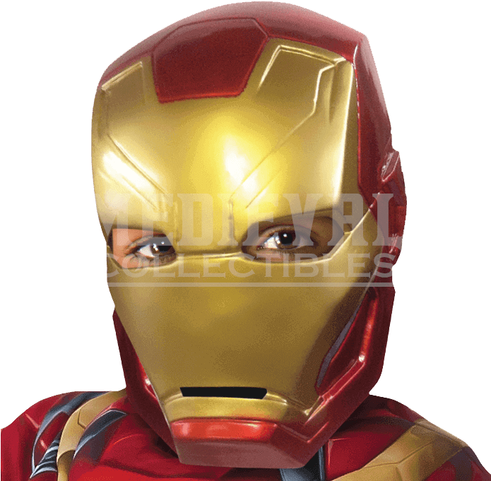 Kids Civil War Iron Man Half Mask - Marvel Iron Man Halloween Super Hero Mask (694x694), Png Download