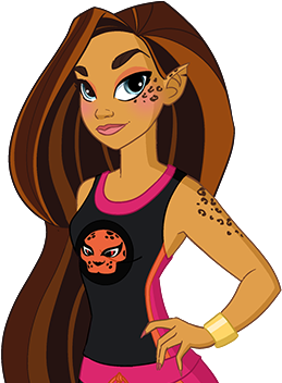 Catwoman, Cheetah, Hal Jordan, Hawkgirl, Star Sapphire - Super Hero Girls Cat (310x392), Png Download