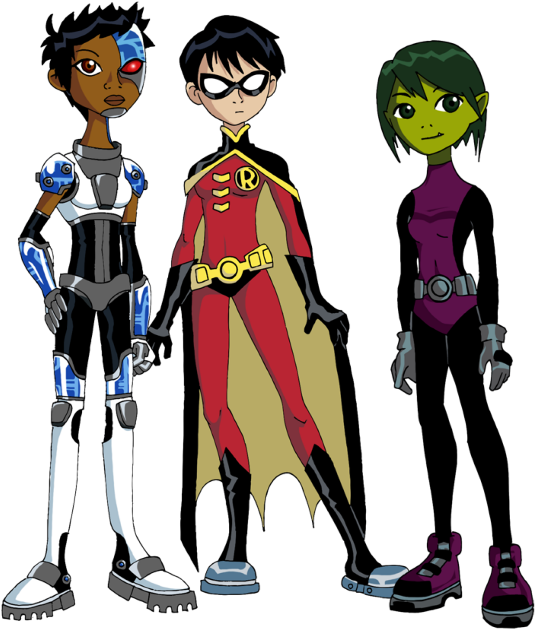#genderbender #teentitans #cyborg #robin And #beastboy - Ttg Genderswap (1280x1438), Png Download