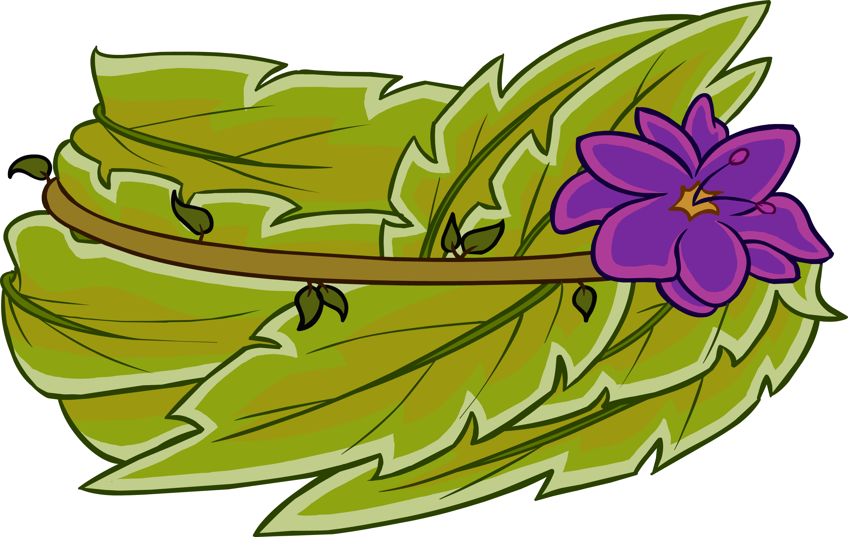 Flower Palm Dress Icon (2858x1810), Png Download