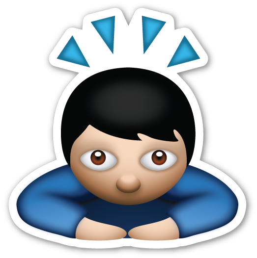 Entretanto, O Real Significado Dele É Exatamente O - 🙇 Emoji (523x526), Png Download
