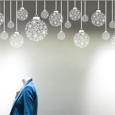 Snow Baubles Christmas Border - Christmas Day (371x371), Png Download