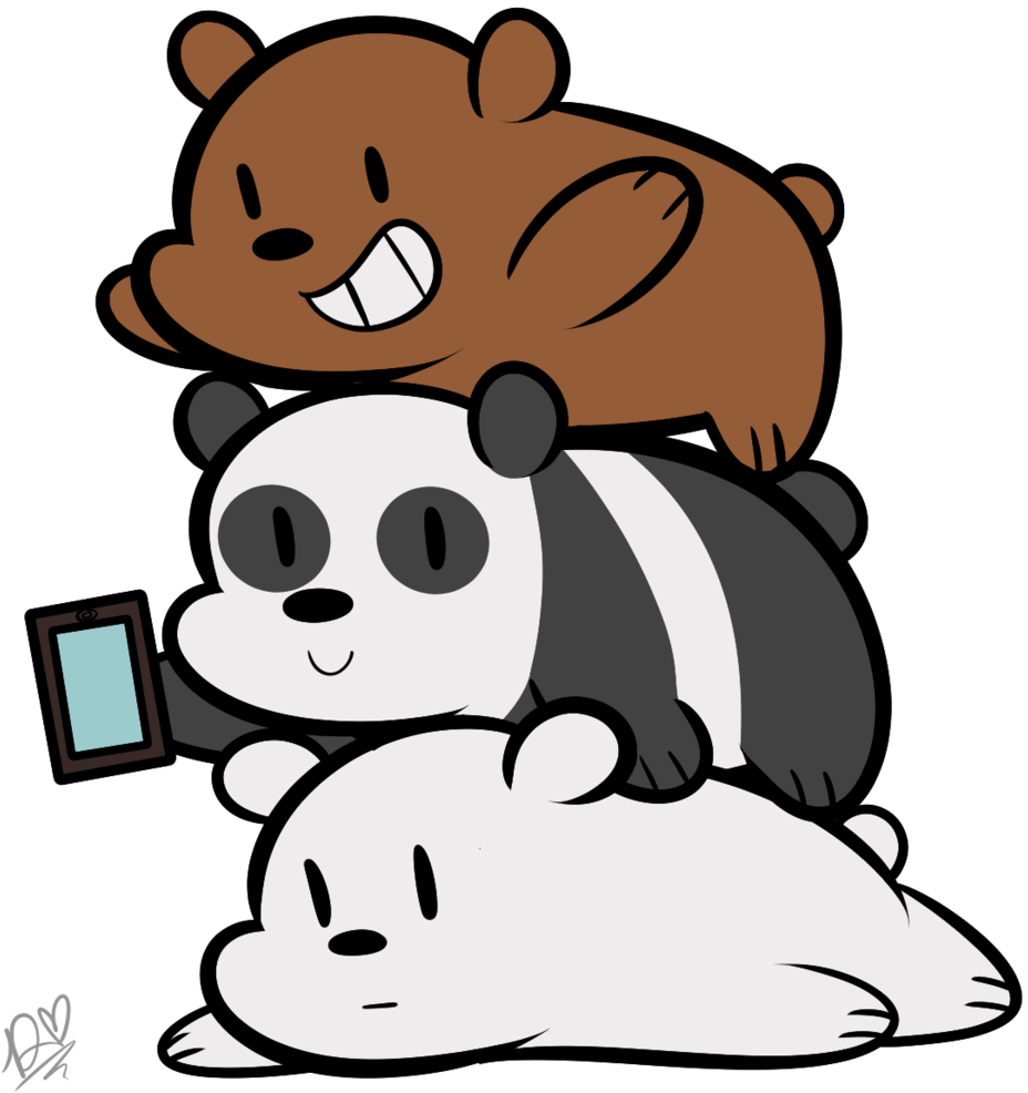 Download We Bare Bears Iphone Wallpapers - Panda Ice Bear And Grizzly PNG  Image with No Background 