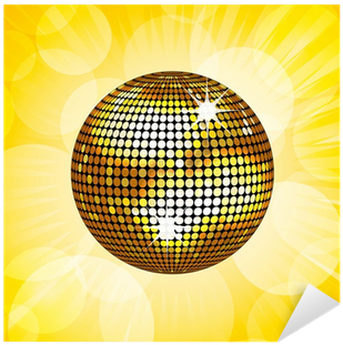 Gold Disco Ball And Lens Flare Background Sticker • - Various Artists / 100 Disco Classics (400x400), Png Download