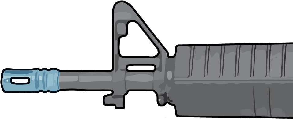 When A Gun Is Fired, Hot Gas Quickly Exits The Barrel, - Bushmaster Commando (956x428), Png Download