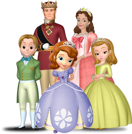 Sofia Sfamily - Sofia The First And Family (455x475), Png Download