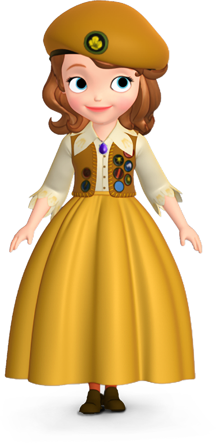 Sofia's Buttercup Scout Outfit - Sofia The First Poor (422x864), Png Download