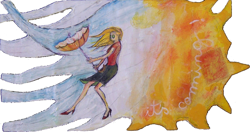 128# It's Coming - Painting (800x423), Png Download