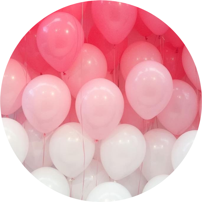 Tumblr Aesthetic Balloon Balloons Png Pink Balloons - White And Pink Balloons (682x682), Png Download