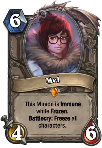 Playhearthstone @playoverwatch Can We Have This Card - Madame Goya Hearthstone (400x573), Png Download