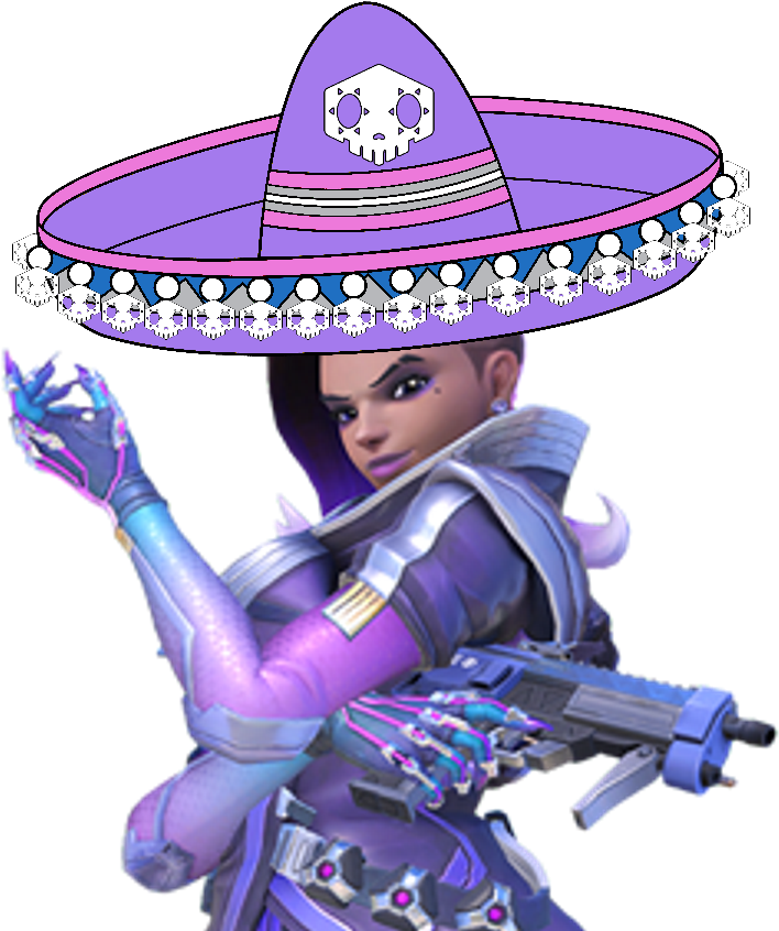 Why Can't Sombra Hack Mei Wall - Овервотч Сомбра (914x914), Png Download