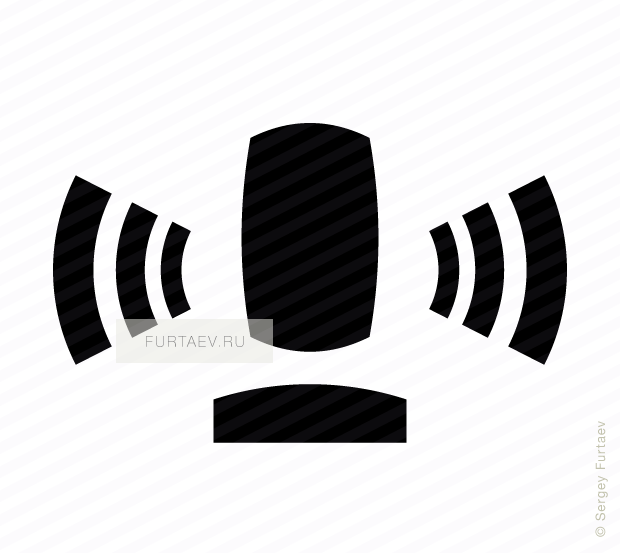 Vector Icon Of Wireless Signal Going From Microphone - Radio Wave (620x553), Png Download