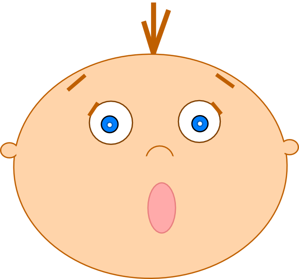 Original Png Clip Art File Scared Baby Hair Svg Images (600x560), Png Download
