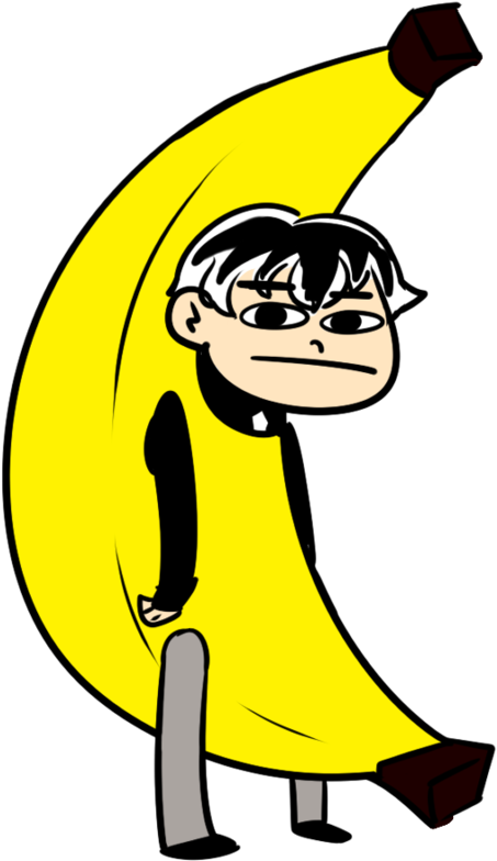 Yellow Clip Art Beak - Sasaki As A Banana (680x907), Png Download