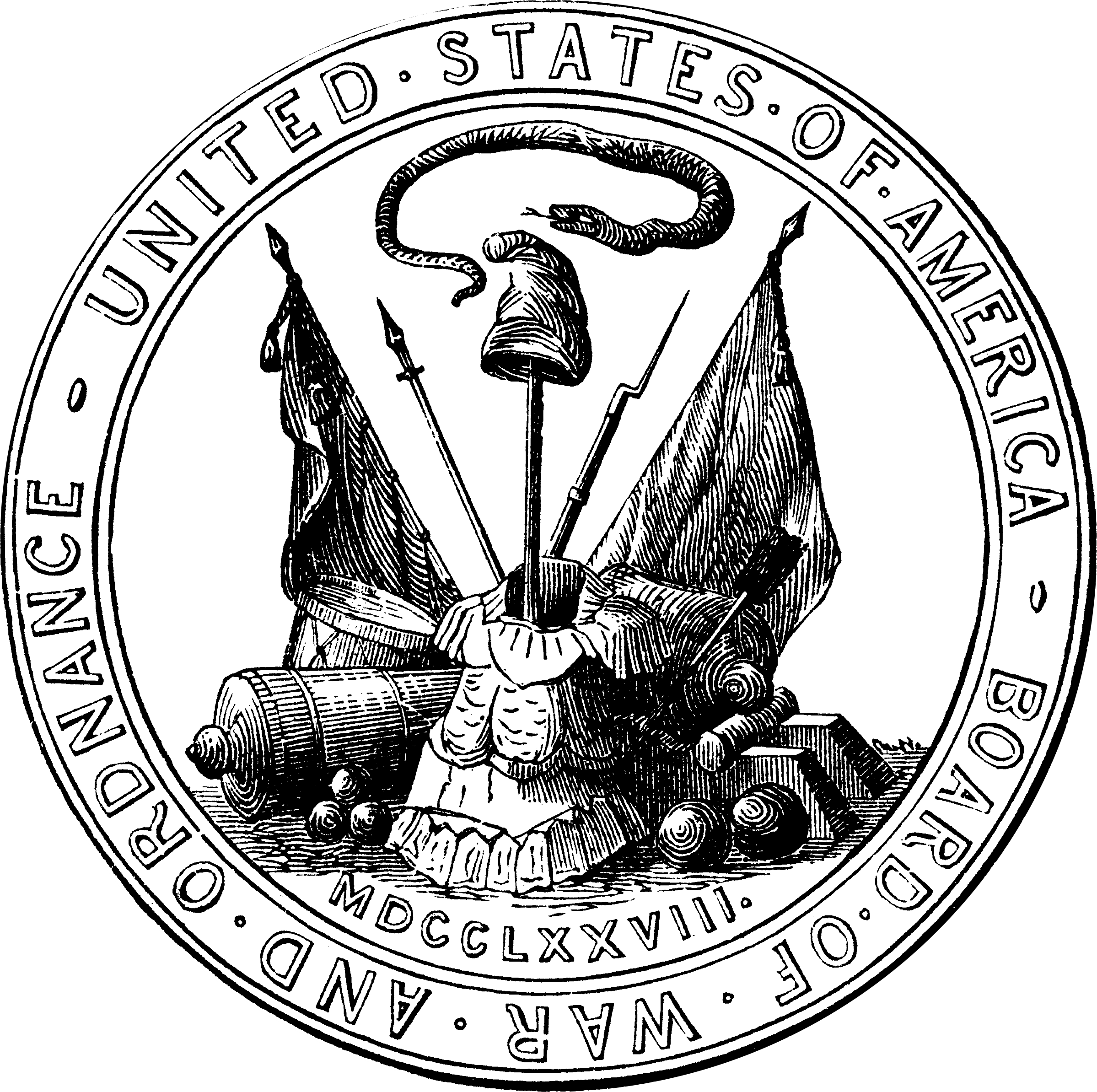 Seal Of The United States Board Of War And Ordnance - Board Of War And Ordnance (2398x2387), Png Download