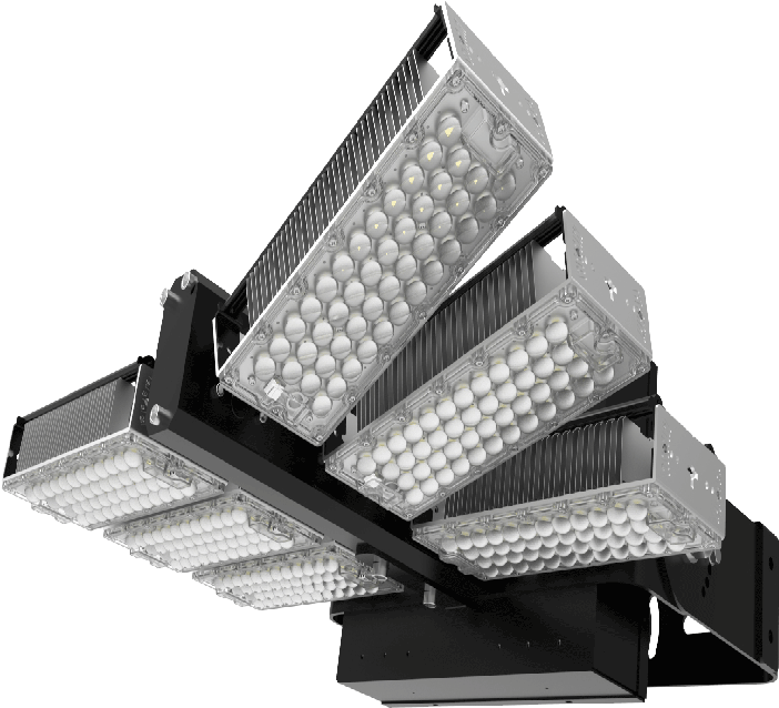 600w Led High Mast Light,rotatable Module,160lm/w,96000 - High-mast Lighting (751x707), Png Download