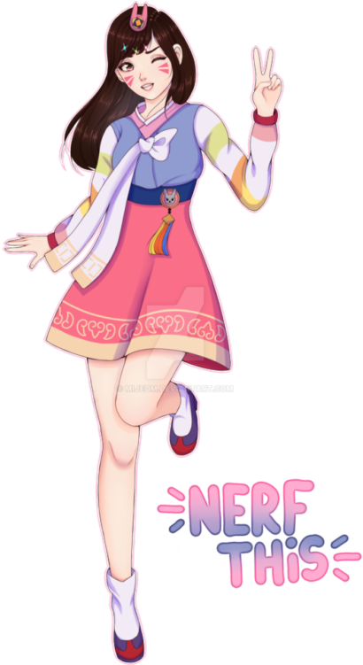 Overwatch Fan Art - D.va (430x750), Png Download