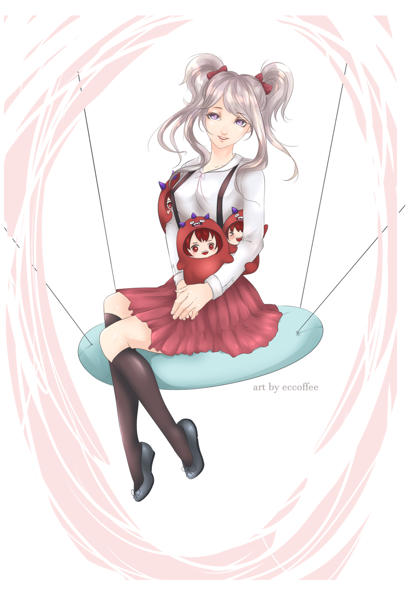 Eccoffee Did An Art Trade With Soft-vel On Da With - Anime (850x1200), Png Download