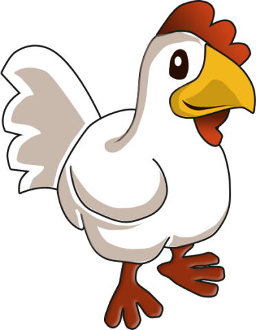Chicken Wing Calculator - Cartoon Chicken (372x480), Png Download