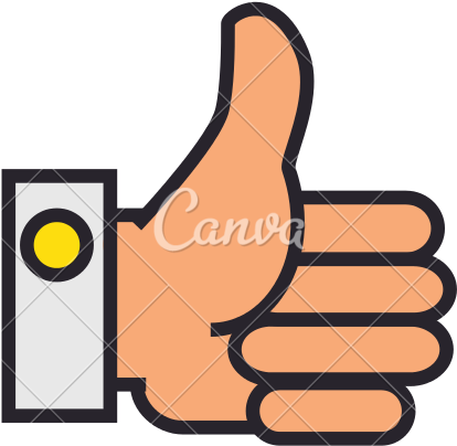 Thumbs Up Hand Vector Icon - Hand (550x550), Png Download