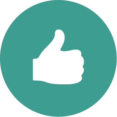 Icon Thumbs Up - Teal Location Icon (401x401), Png Download