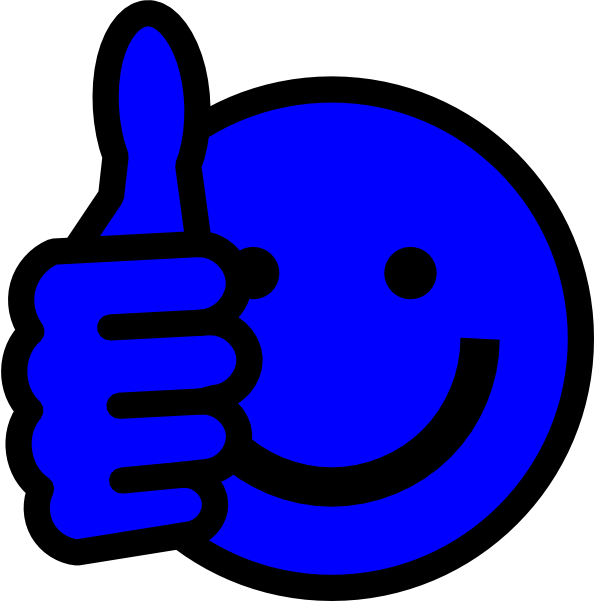 Blue Thumbs Up Svg Clip Arts 594 X 601 Px (594x601), Png Download