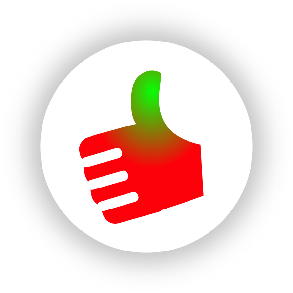 How To Set Use Thumb Up Red-green Icon Png (600x600), Png Download