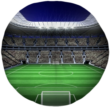 Large Football Stadium With Lights Tufted Floor Pillow - Imagem Do Estadio De Futebol (400x400), Png Download