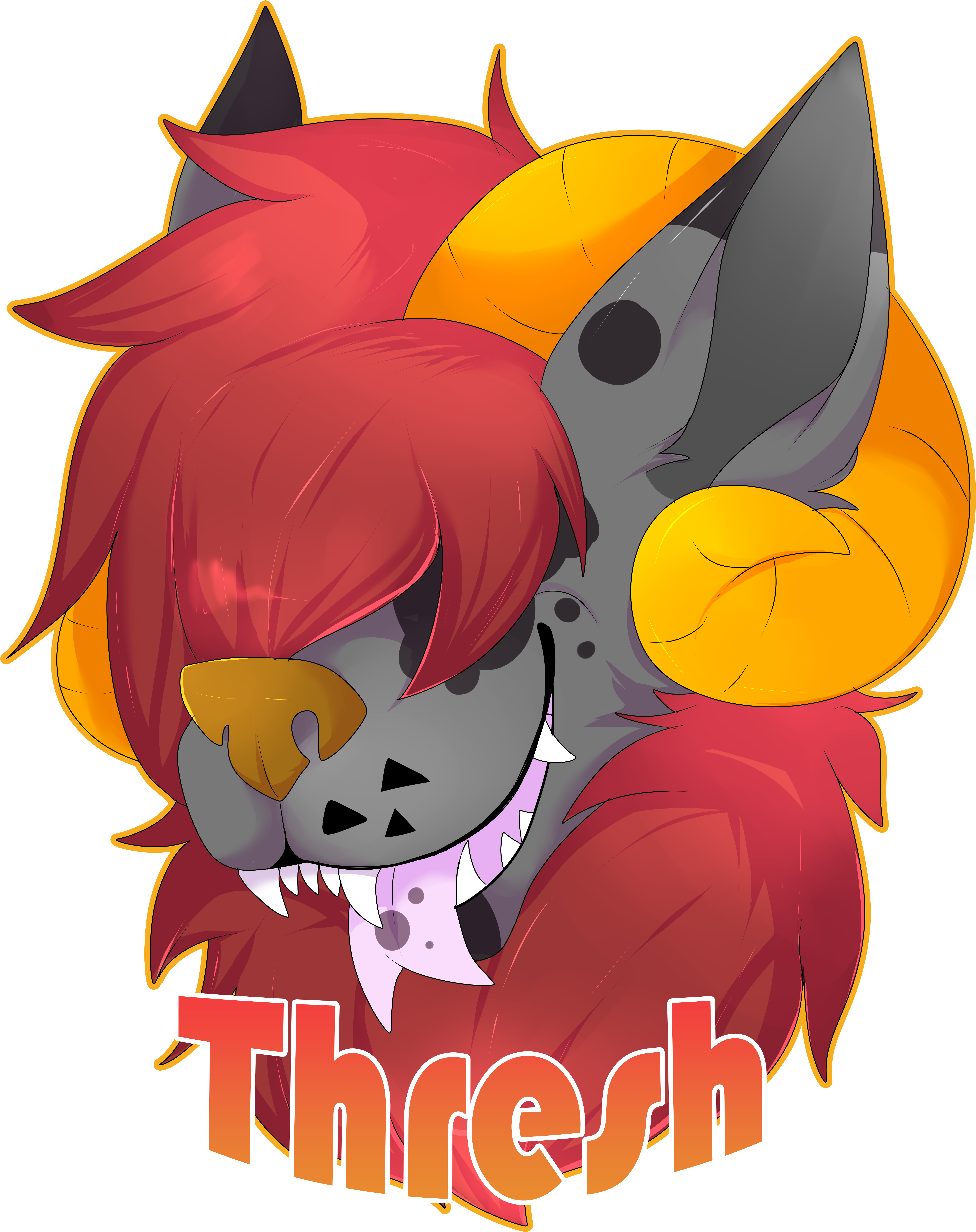 Thresh Badge - Cartoon (6000x7500), Png Download