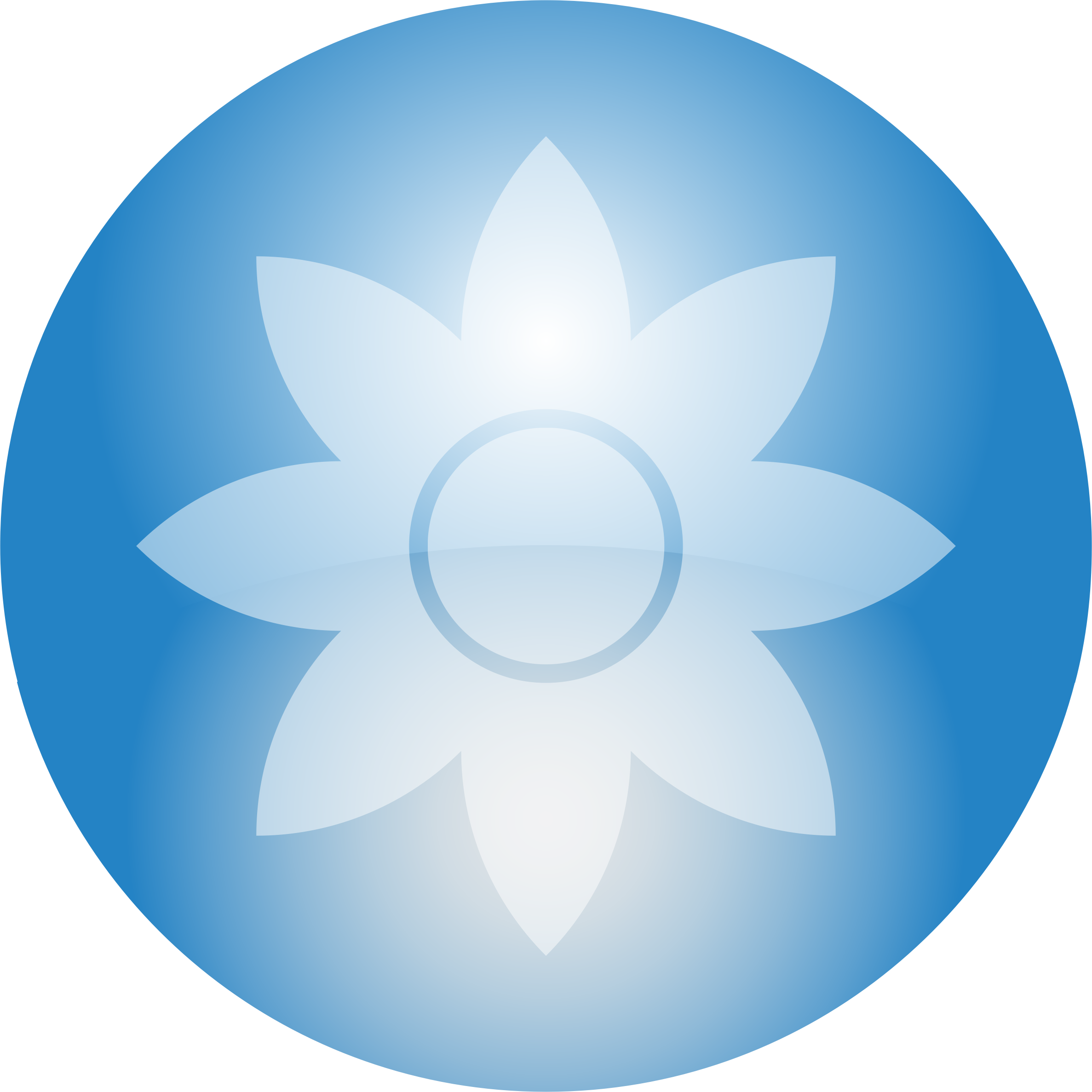 This Free Icons Png Design Of Sky Blue Flower Orb (2374x2374), Png Download