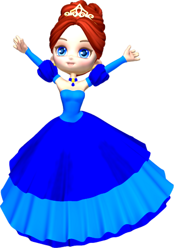 Queen Clipart Blue - Blue Princess Clip Art (563x800), Png Download