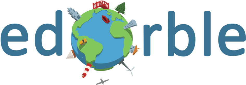 Edorble Logo - World 3d Png (1000x388), Png Download